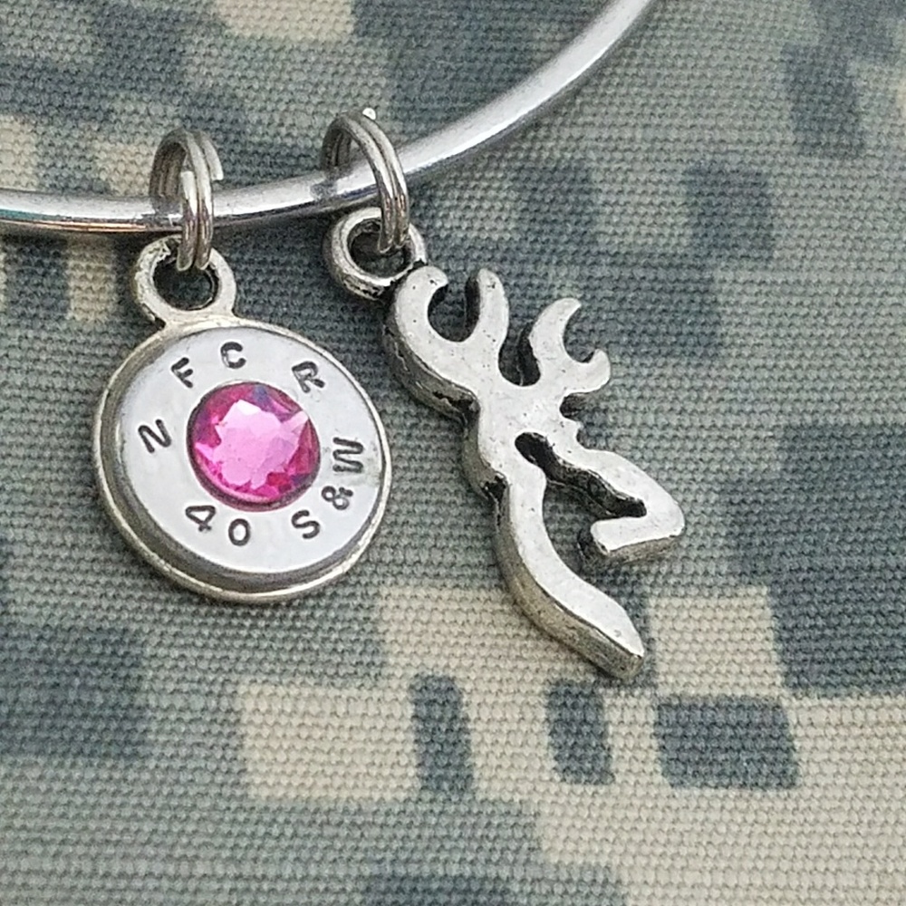 40 caliber bullet pink browning bracelet